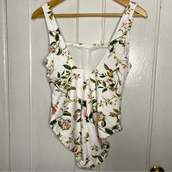 NWT Shade & Shore size L : floral tummy control full coverage one piece swimsuit - Picture 3 of 11